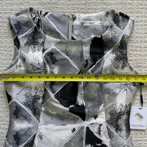 Calvin Klein Black and Gray Geometric Dress - Picture 4 of 7